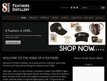 Tablet Screenshot of 8feathersdistillery.com